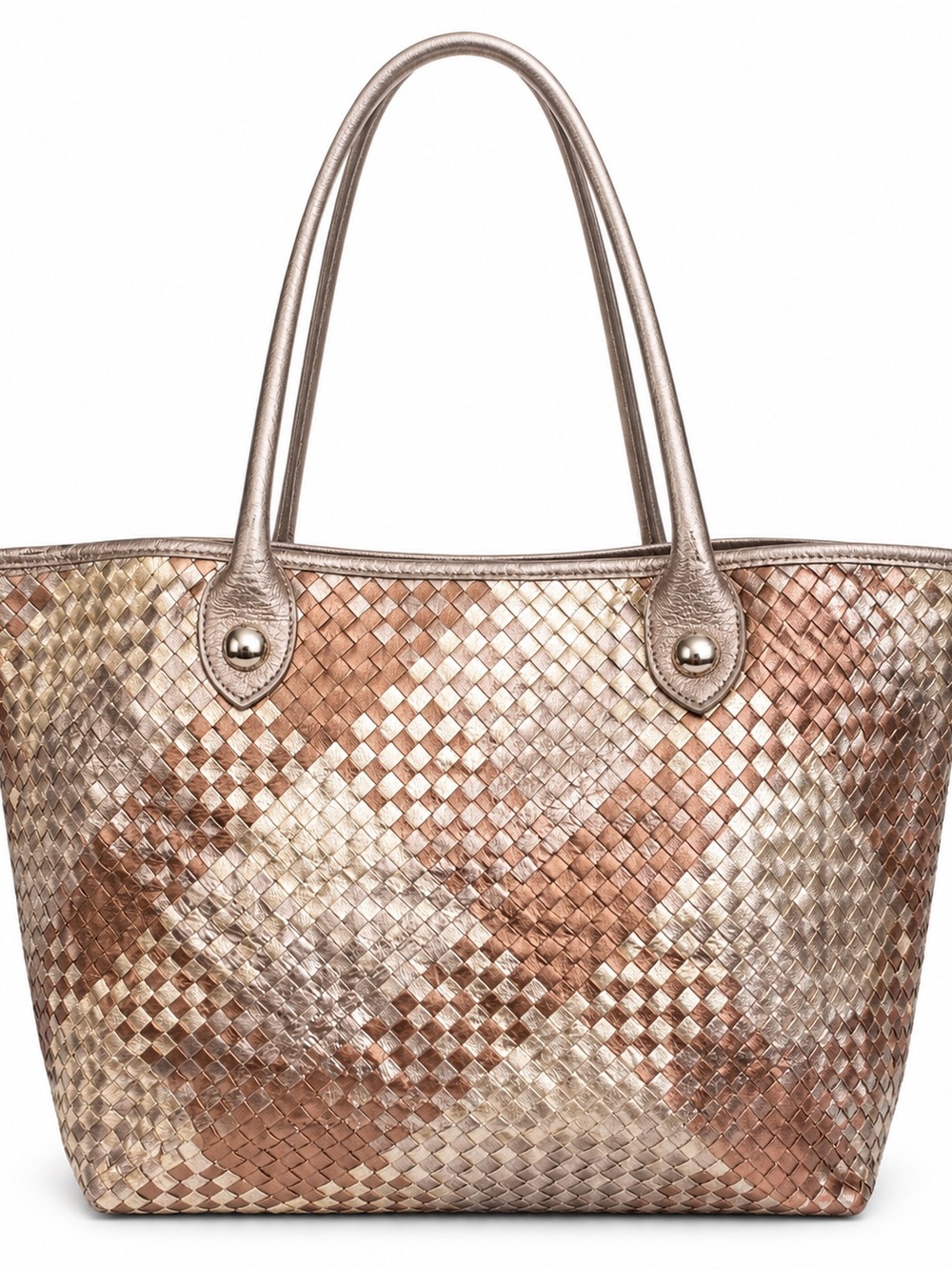 Elliot Lucca Metallic Woven Leather Shoulder bag, in great shape!